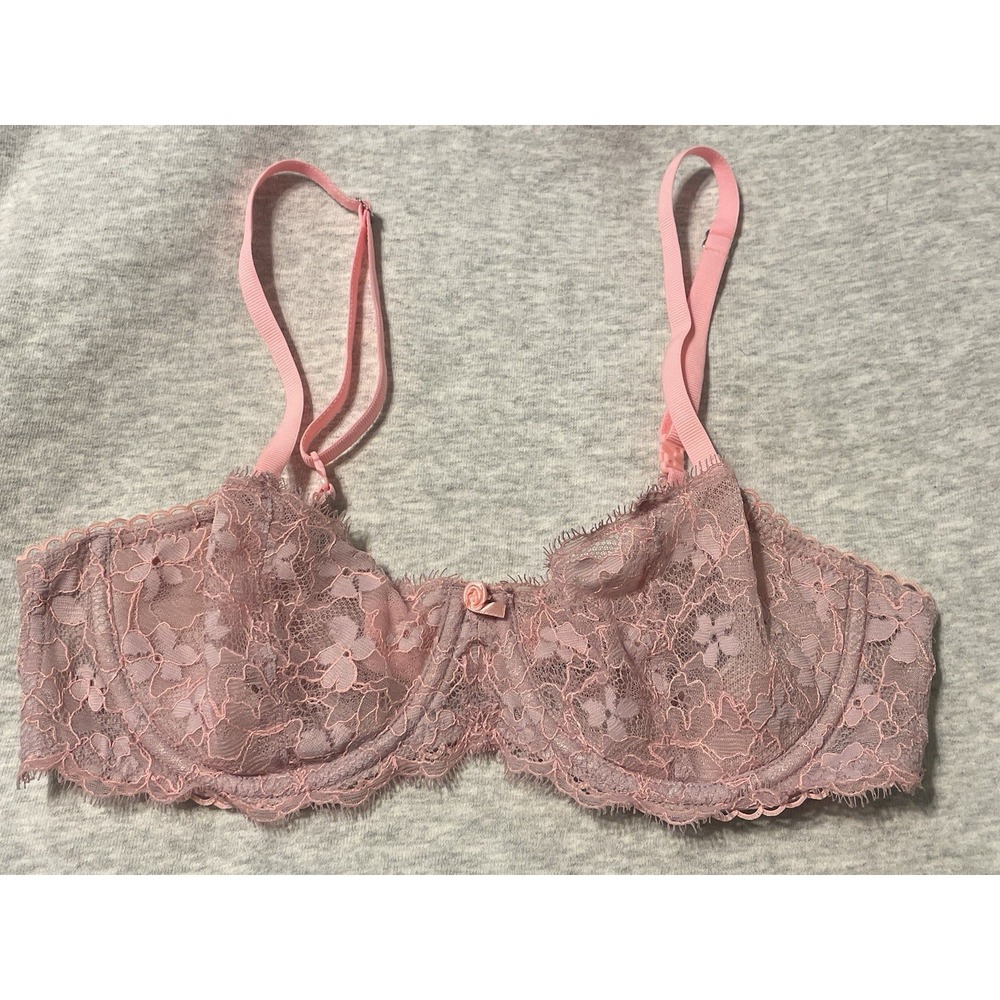Victoria's Secret Dream Angels Bra Push-Up Size 34C Without Padding Pink Gold P